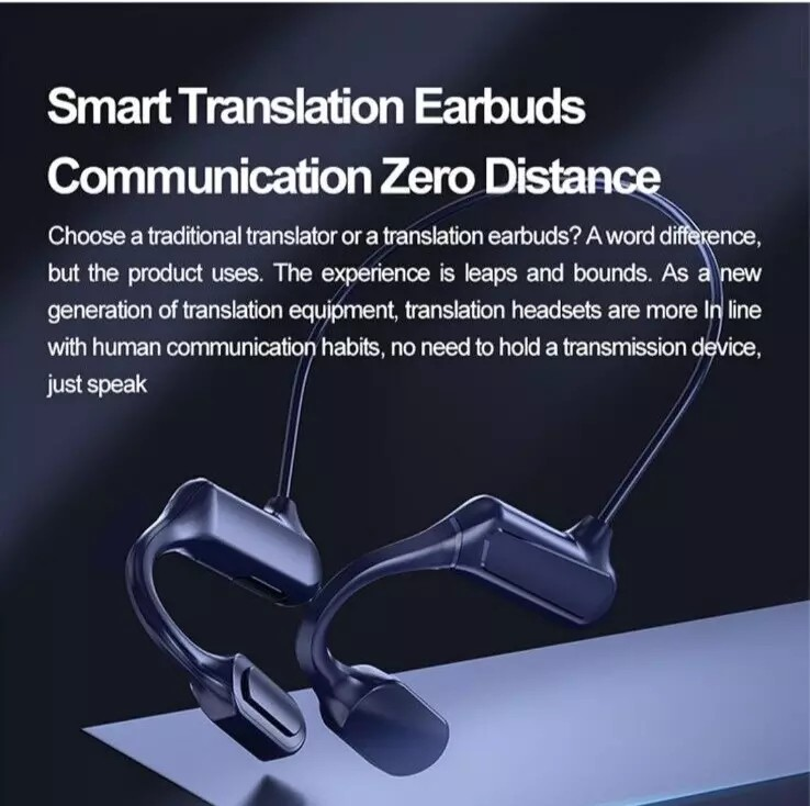 Two Way Translator Earbuds 150+ Languages Real Time Online Translation Earphones